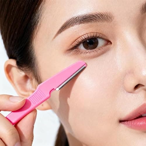 Eyebrow Shapers Set, 3-Pack, Pink/White/Coral - Razor Facial Hair Remover Shaver Trimmer Eyebrow Razor For Women Brow — view 2