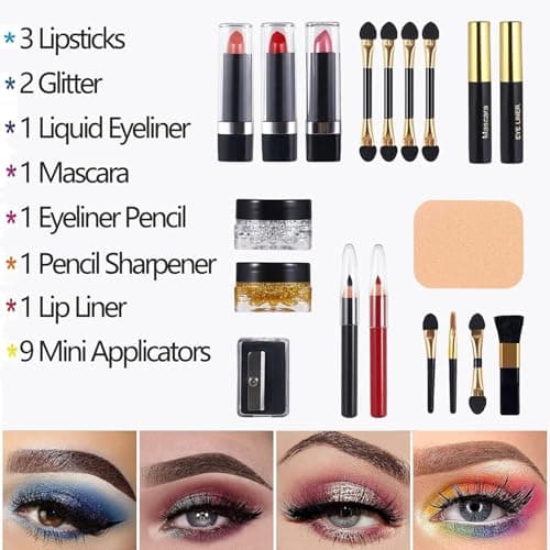 All in One Full Makeup Kit, Makeup Gift Sets for Women, Make Up Set for Teenage Girls with Foundation, Eyeshadow, Lipstick, Eyeliner - Complete Cosmetic Gift Set for Beginners and Professionals — view 3