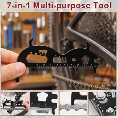 Bike Chain Repair Tool Kit, Chain Breaker, Link Pliers, Wear Checker — view 6