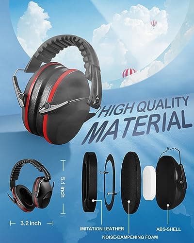 MOXTOYU Kids Ear Defenders 3-16 Years Noise Cancelling Headphones for Children, Safety Ear Muffs for Autism, Sensory & ADHD, Toddler to Teen Hearing Protection for School, Travel, Sleep (Boy & Girl) — view 2