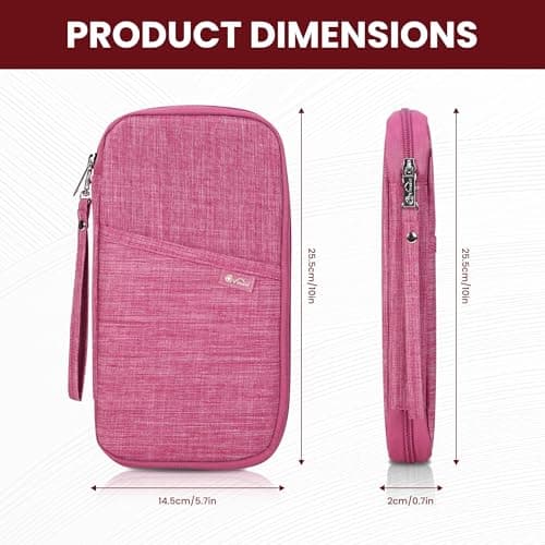Vinsani Passport Holder Travel Wallet, RFID Blocking Document Organiser — view 6