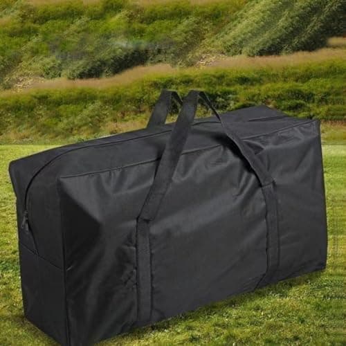 SiSinkal Heavy Duty Camping Storage Bag Waterproof Oxford Fabric Carrier for Folding Table Chair Set Outdoor Equipment Organizer for Travel Fitness and Road Trips(White-L) — view 5