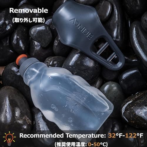 Azarxis BPA Free Water Bottles Flask Leakproof for Running Hydration Belt Waist Packs for Triathlon Marathon Hiking Cycling Climbing Runner (250ml/8.5oz - with Clip-on Design) — view 6