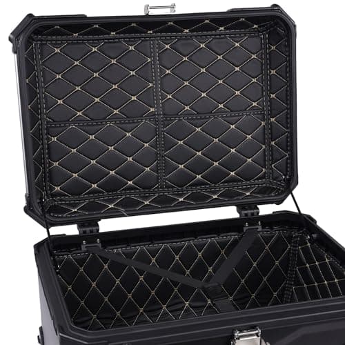 BIKE IT Aluminium Motorcycle Top Box Luggage Top Case with Security Lock Universal Fitting Plate (65L) — view 5