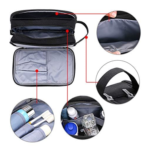 IGNPION Mens Wash Bag, Dry Wet Separation Travel Toiletry Bag, Dopp Kit Bag — view 4