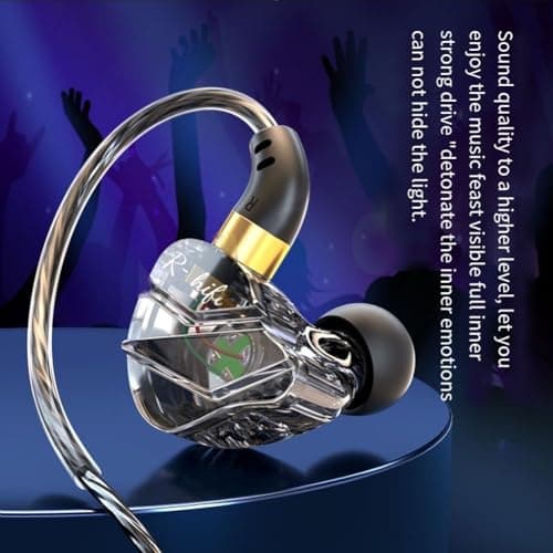 EffiFish Wired In-Ear Headphones with Mic Bass Boosted(Black) — view 5