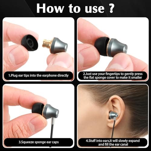 36Pcs Replacement Earbud Tips,Silicone Earbud Covers,Earbuds Rubber Tips Suitable for Earphone Inner Holes 4.5mm to 6mm,3 Colors,3 Sizes — view 3