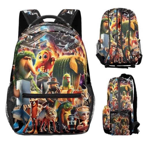 Italian Brainrot Boys School Bags, Cute Printed Brainrot Bags for Boys, Lightweight Kids Backpack with Large Capacity, Travel Daypack for Teen Boy, Kids, Elementary, Hiking, Outdoor Activities (A)
