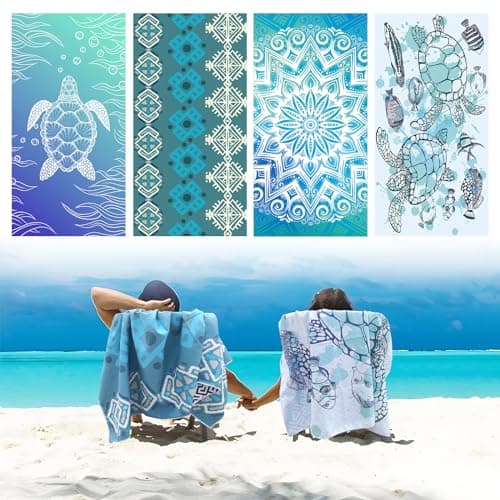 Startseite Microfibre Beach Towels for Adults - 2 Pack 180x100cm Lightweight Beach Towel Extra Large, Sand Free & Quick Dry Beach Towel Extra Large for Travel, Swim, Sports(Yellow and Blue Stripes) — view 6