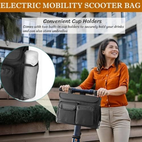 Scooter Bag Multi-Pocket Quick Release Front Handlebar Basket — view 5