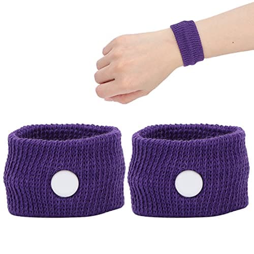 Anti Nausea Wristband, Motion Sickness Wrist Band Anti Nausea Anti‑Motion Sickness Bracelet Relieves Seasickness Car Sickness Dizziness Car Boat Airplane Travel Children Adult (purple)