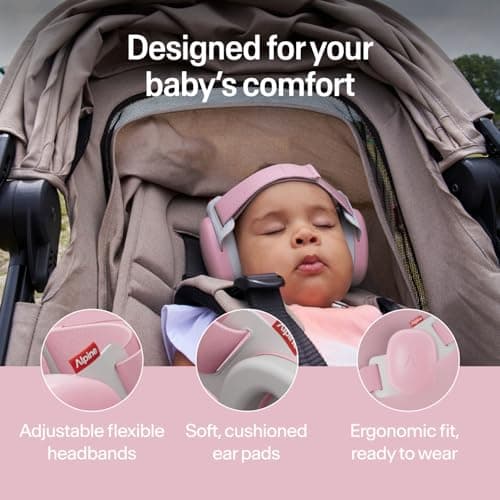 Alpine Muffy Baby Comfort Ear Defenders, Adjustable up to 48 months, Pink — view 3
