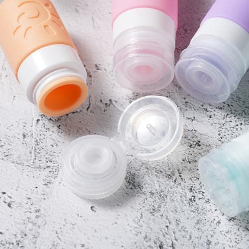 Zafit 18 Pack travel Bottles for Toiletries, TSA Approved Silicone Travel Containers Leak Proof Refillable Travel Accessories for Shampoo Conditioner Lotion Body Wash(Multicolored C) — view 3