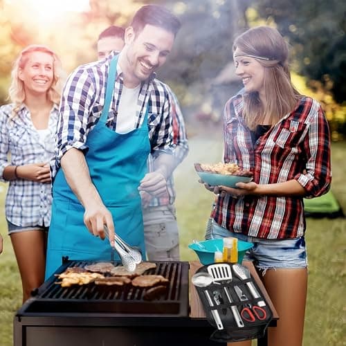 9-Piece Camping Kitchen Set with Multifunctional Cutlery Organizer, Storage Bag, and Gift for Men — view 3