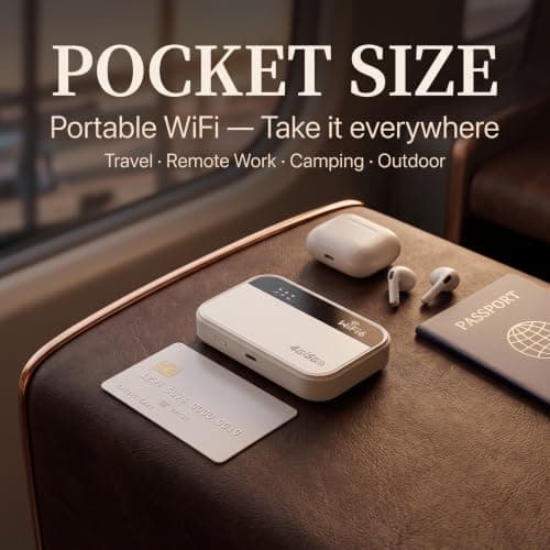 5G Portable WiFi 6 Router, 3000mAh Battery, SIM-Free, Up to 15 Devices — view 6