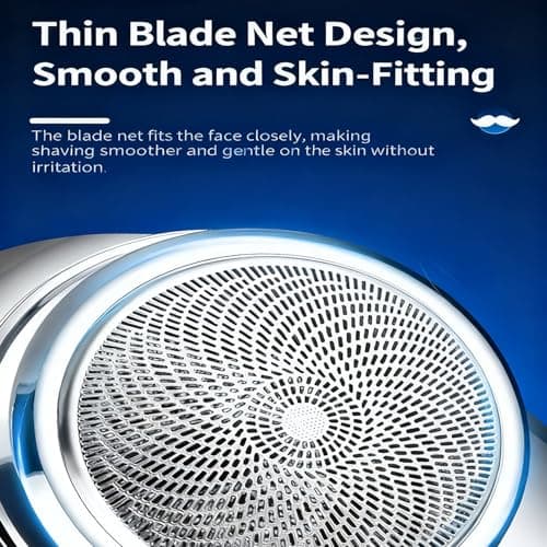Portable Electric Men Shaver, Wet Dry Trimmer Shaving Machine, Small Face Shaver, Rechargeable Travel Beard Trimmer Detachable Washable Head Portable Pocket Size — view 3