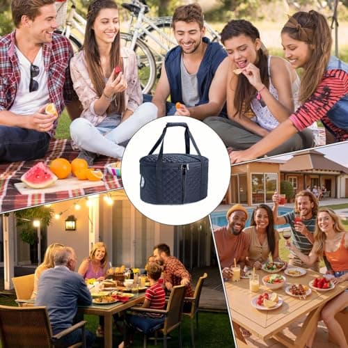 Slow Cooker Carrier Large Capacity Insulated Liners Holder — view 4