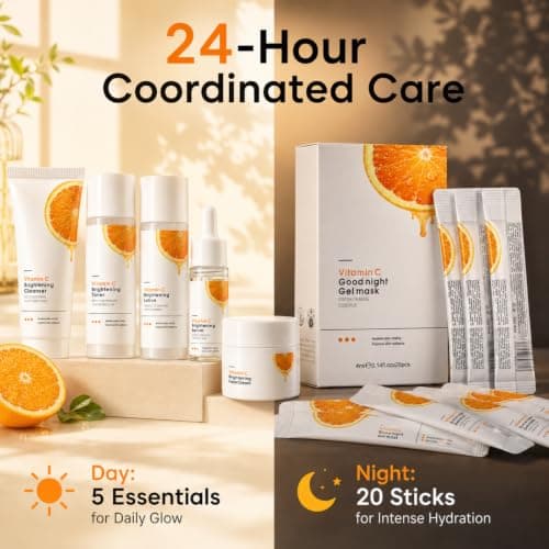Vitamin C Skincare Set for Radiance & Brightening, 6Pcs Travel-Size — view 2