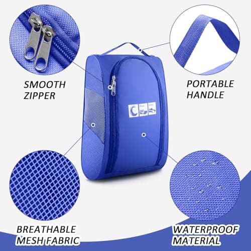 Ailaka Shoe Bag for Travel, Portable Zipper Storage Bag for Gym & Golf — view 3