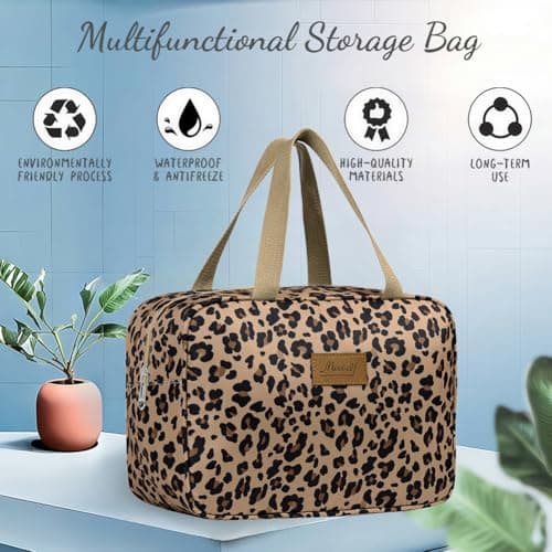 Aucuu Toiletry Bag, Large Full Size Toiletry Bag, Travel Hand-Held Make up Wash Bags, Portable Waterproof Toile-Try Kit, Bathroom Storage Case, Cosmetic Organizer for Travel, Camping for Women Girl — view 5