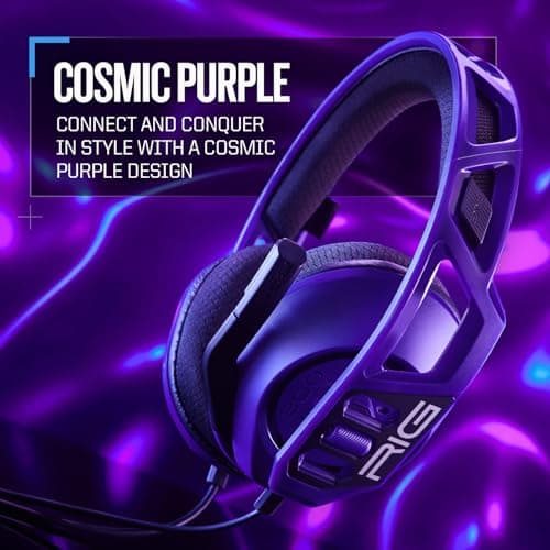 RIG 300 PRO HC Multiplatform Universal Gaming Headset for Xbox, PlayStation, Windows 10/11 PC, Nintendo Switch - Dolby Atmos Activation Code for Xbox/PC - Limited Edition Cosmic Purple — view 2