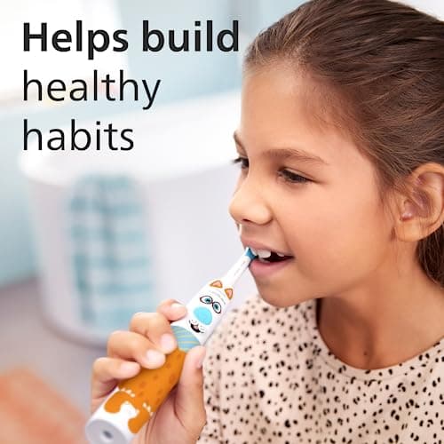 Philips Sonicare for Kids Electric Toothbrush - Design a Pet Edition Power Toothbrush with Pet Themed Sticker Sheets for Children, Slim Travel Case and USB Charger (Model HX3603/01) — view 4