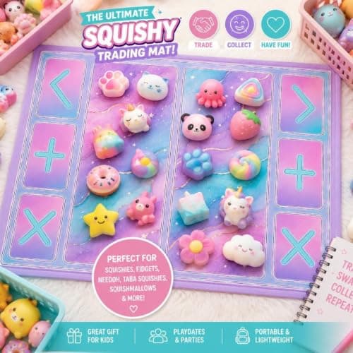 Kids' Squishy Toy Trading Mat | Fidget Spinner Trading Board | Squishies and Sensory Toys | Playtime Activities | Kids' Trading Mat — view 3