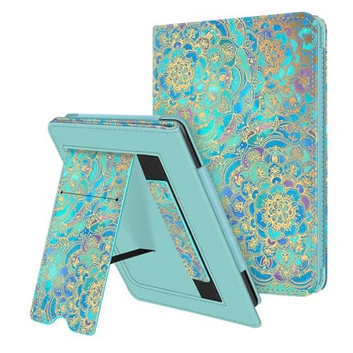 FINTIE Stand Case for 6" Kindle 11th Generation 2024/2022, Z-Shades of Blue