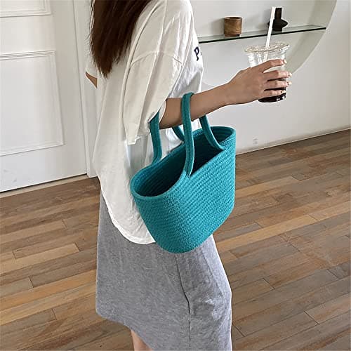 Hixingo Women's Summer Beach Large Hand-Woven Straw Shoulder and Crossbody Purse Tote for Holiday Travel Shopping — view 3