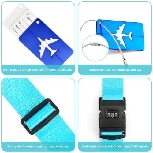 Luggage Straps for Suitcases,4Pack Suitcase Strap with Password Lock — view 5