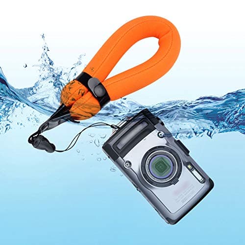 JJC Floating Wrist Strap for Olumpus TG-7 TG-6 TG-5 TG-4, Gopro Hero 9 Hero 8, Fujifilm FinePix XP140, XP120, Nikon W300 W100 & Other Underwater Cameras - Orange — view 2