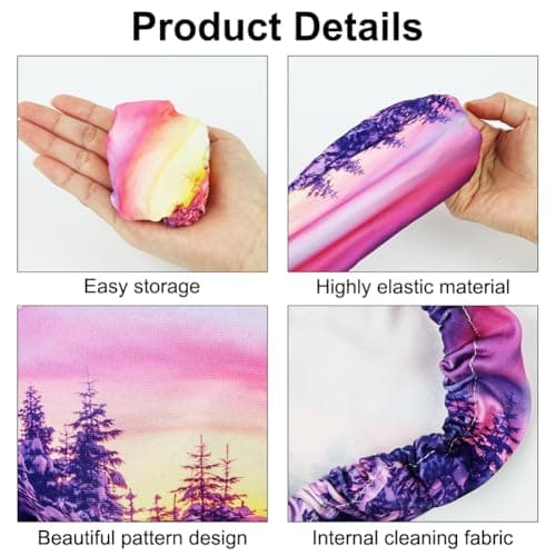 AOOWU Ski Goggles Protective Cover, 2 Pieces Protective Goggle Cover Portable, Ski Goggle Cover Sleeve Anti-Scratch, Fashion Ski Goggles Protective Cover, Ski Goggles Accessories, Ski Equipment — view 3