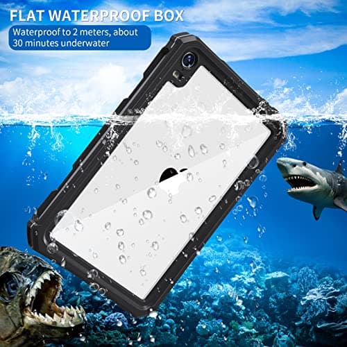 AICase iPad Mini 6 2021 (6th Generation) Waterproof Case,Underwater Protective Dustproof Shockproof Case Cover with 360 Full-Body Protection,iPad Mini 6th Gen 8.3 Inch case with Lanyard and Kickstand — view 4