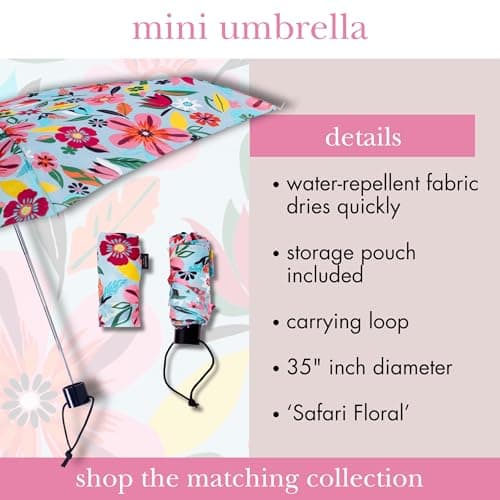 kate spade new york Compact Travel Umbrella, Safari Floral — view 4