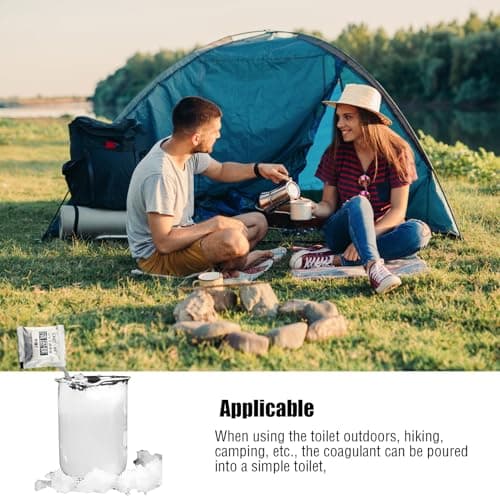 Toilet Coagulant | 12 Pack Coagulant Gel Poo Outdoor - Outdoor Poop Tools, Portable Camping Toilet Supplies with Strong Water Absorption for Travel — view 3