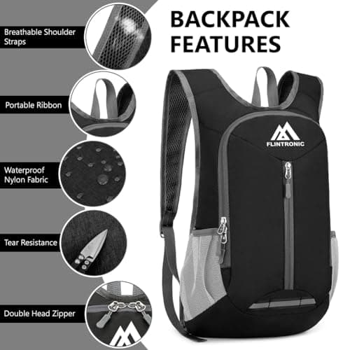 flintronic Foldable Backpack, Ultra Lightweight Rucksack, 16L Hiking Backpack, Unisex Packable Backpack For Men Women, Waterproof Travel Daypack For Outdoor Sport Biking Hiking Climbing — view 2