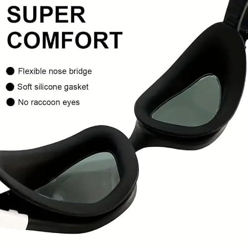 GAREGEAR Adult Anti-Fog UV Protection Lens Men Women Swimming Goggles Waterproof Adjustable Silicone Clear Lens Swim Glasses Adults (Yellow) — view 4