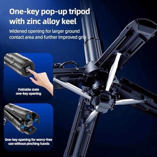 Mini Magnetic Selfie Stick, 4-in-1 Magsafe Foldable Phone Stand Holder, with Wireless Remote & Removable Phone Clip&Hand Grip Mode,18.7" Extendable iPhone Tripod for Vlogging&Live Streaming — view 5