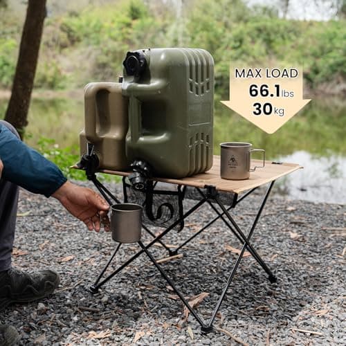 ONETIGRIS Foldable Camping Table, Lightweight Portable Table Sturdy & Quick Setup, Holds Up to 66 lbs, Perfect for Camping, Hiking, Backpacking, Picnic, Beach, Travel — view 6