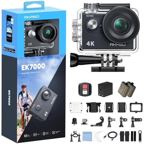 AKASO EK7000 Action Camera 4K30FPS 20MP Ultra HD Underwater Camera - Black