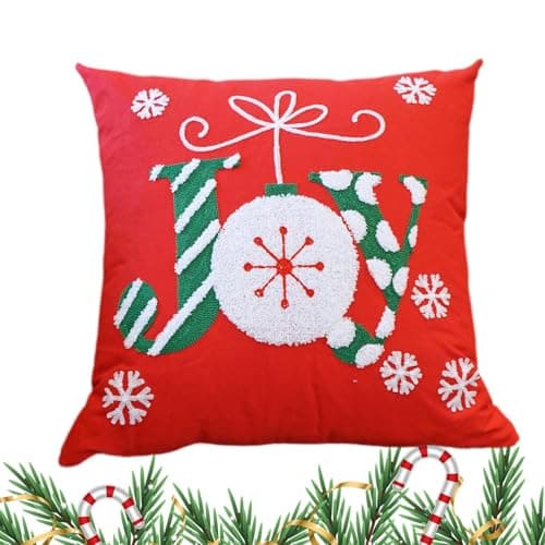 Tktouci Winter Pillow Covers 18 X 18 In Deer Snowflake Home Supplies