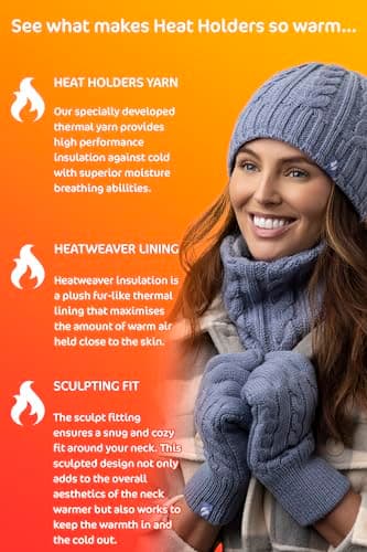 HEAT HOLDERS - Women's Thermal Winter Neck Warmer - 3.5 tog - One size (Purple) — view 6