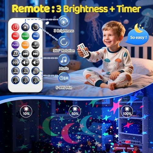White Noise Machine Baby with Night Light Projector,30 Music Sound Machine — view 6