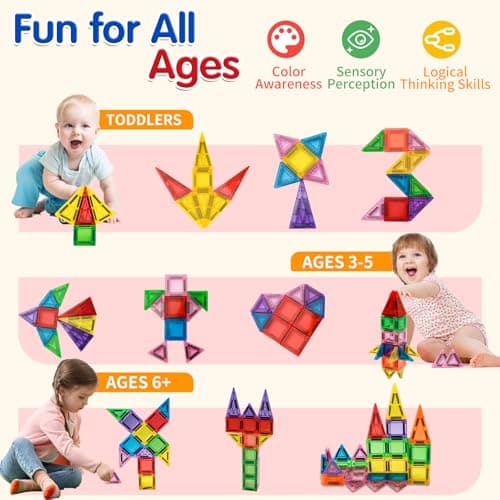 katietoy Mini Magnetic Tiles Travel Set Kids Airplane Activities Games — view 6