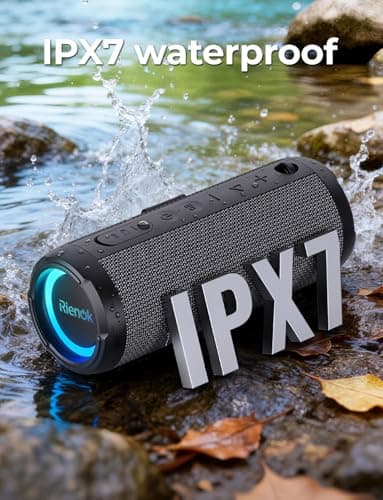 RIENOK Bluetooth Speaker 40W Wireless Speaker Portable Dual Pairing HD Stereo Sound IPX7 Waterproof Bluetooth 5.0 Outdoor Sport Speaker — view 6