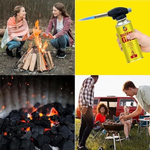 Easy Shopping® Butane Gas Canister Bottles Camping Stove Heater Cooker Blowtorch Portable Burner Weed Wand BBQ (8) — view 4