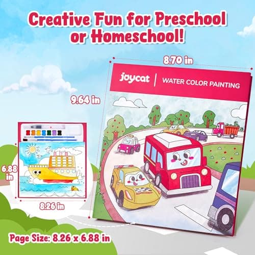 JoyCat Paint with Water Coloring Books for Toddlers (Transportation) — view 5
