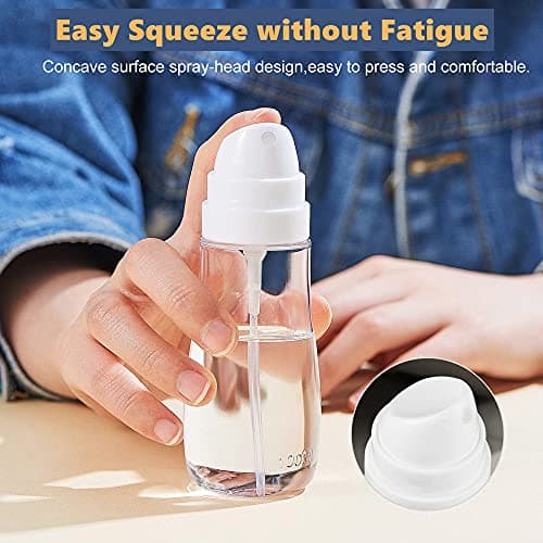 Aurdox Small Spray Bottle, Water Mister Mini Spray Bottle, Aerosol Fine Mist Curly Bottle Empty for Cosmetic Skincare Perfume, Cleaning-2 Pack/50ml — view 4