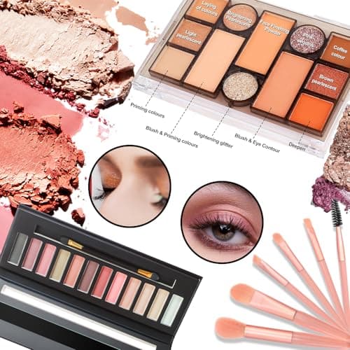 Proamate All in one Makeup Set, Cosmetic Make Up Starter Kit With Storage Bag Portable Travel Make Up Palette Eyeshadow Foundation Lip Gloss Makeup Gift Set for Teenage & Adults(Kit A001) — view 5