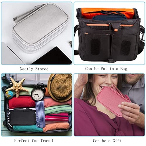 YWKJDDM Electronics Accessories Organiser Bag, Double-Layer Cable Organiser Bag, Waterproof Travel Gadget Bag for for Power Bank Charger Adapters Flash Disk (Grau), YW00039 — view 6
